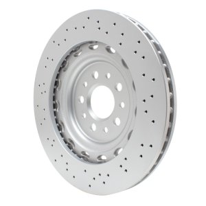 Maserati Ghibli Brake Rotor (1) - Front - R1 Concepts - R1 Carbon Alloy GeoMET - Drilled - `14-`24